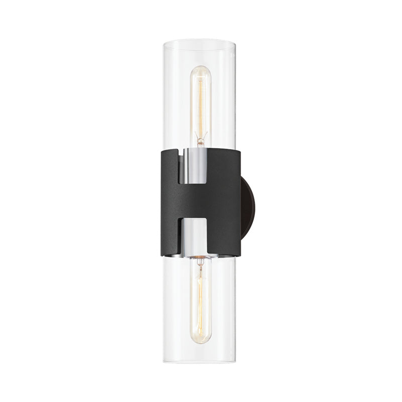 Troy Lighting - B3231-PN/TBK - Two Light Wall Sconce - Amado - Polished Nickel/Textured Black