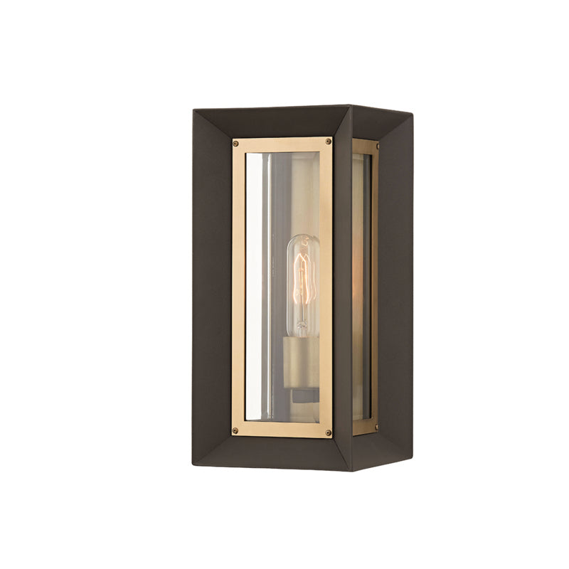 Troy Lighting - B4051-TBZ/PBR - One Light Outdoor Wall Sconce - Lowry - Textured Bronze/Patina Brass