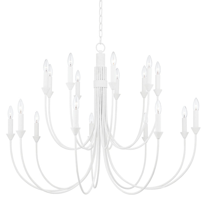 Troy Lighting - F1018-GSW - 18 Light Chandelier - Cate - Gesso White