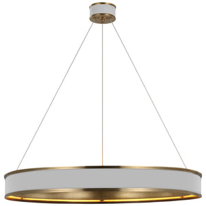 Visual Comfort Signature - CHC 1616WHT/AB - LED Chandelier - Connery - Matte White and Antique-Burnished Brass