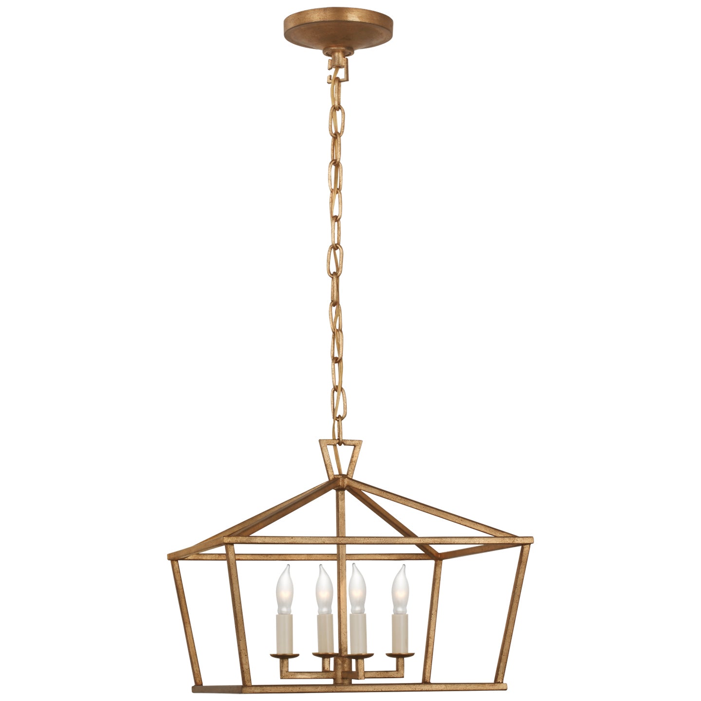 Visual Comfort Signature - CHC 4190GI - Four Light Semi-Flush Mount - Darlana - Gilded Iron