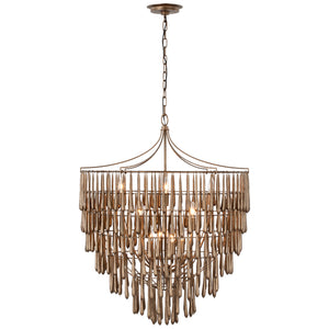 Visual Comfort Signature - JN 5132ABL - LED Chandelier - Vacarro - Antique Bronze Leaf