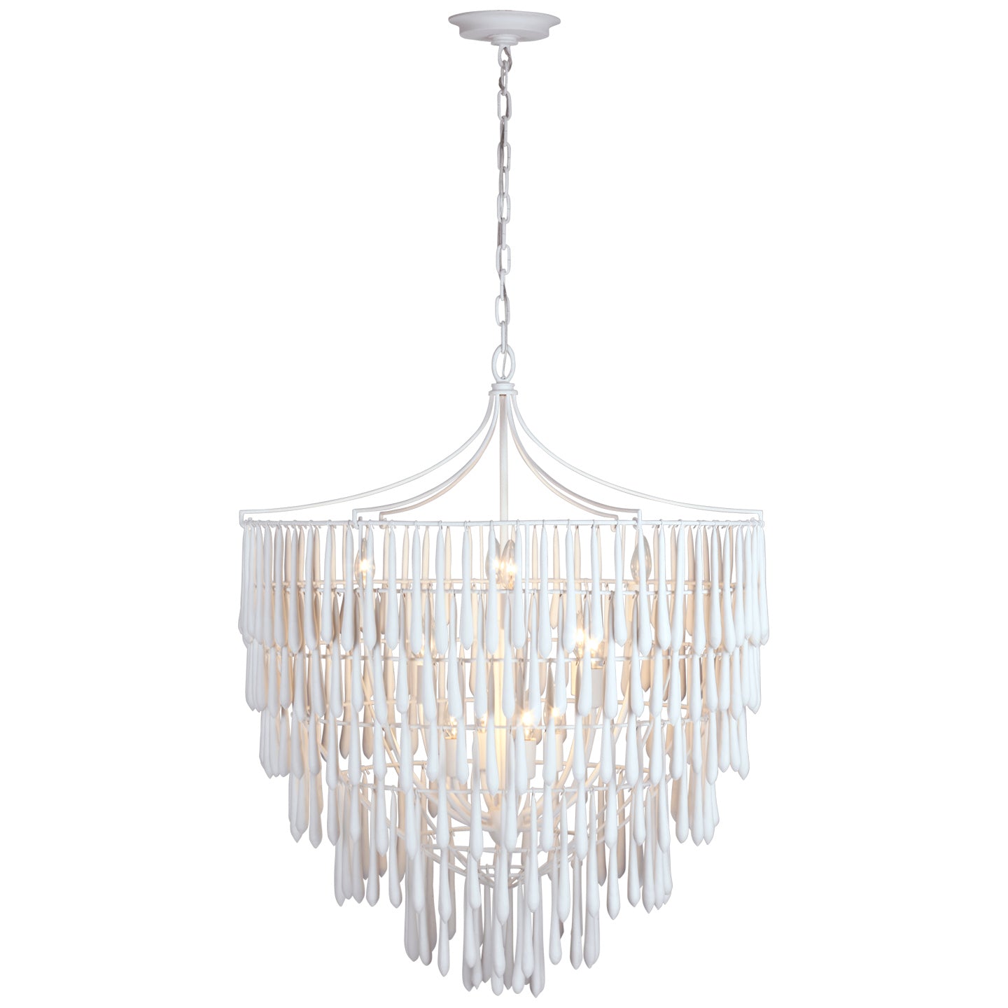 Visual Comfort Signature - JN 5132PW - LED Chandelier - Vacarro - Plaster White