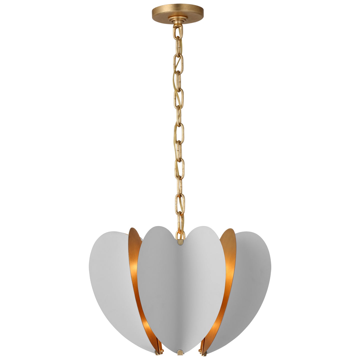 Visual Comfort Signature - KS 5130WHT/G - LED Chandelier - Danes - Matte White and Gild