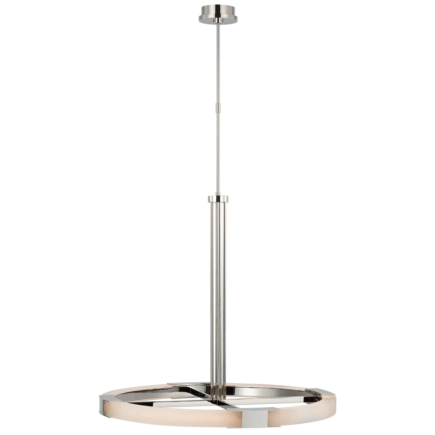 Visual Comfort Signature - KW 5140PN/ALB - LED Chandelier - Covet - Polished Nickel and Alabaster