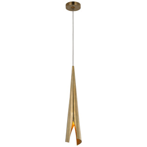 Visual Comfort Signature - KW 5631AB - LED Pendant - Piel - Antique-Burnished Brass