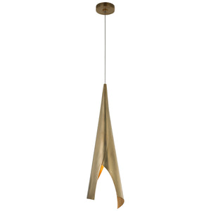 Visual Comfort Signature - KW 5632AB - LED Pendant - Piel - Antique-Burnished Brass