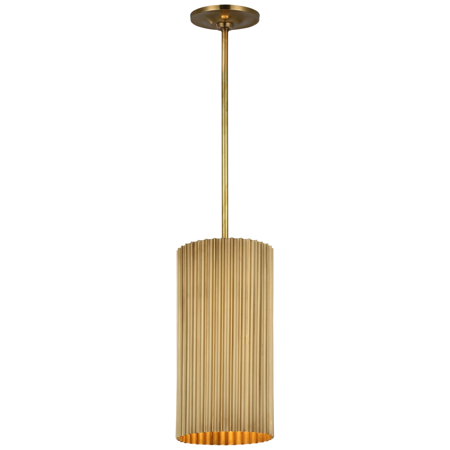 Visual Comfort Signature - S 5115SB - LED Pendant - Rivers - Soft Brass