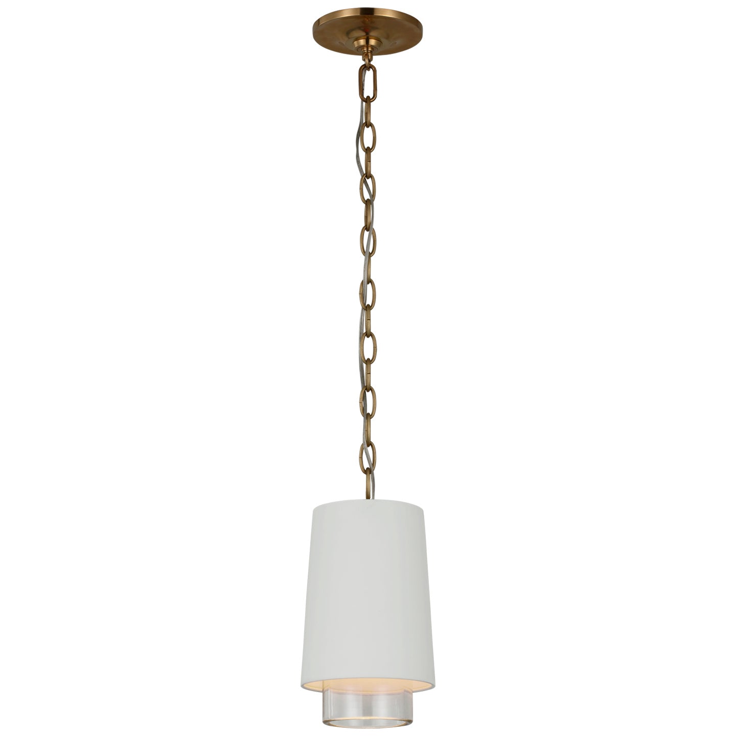 Visual Comfort Signature - S 5120WHT/CG - LED Pendant - Sydney - Soft Brass