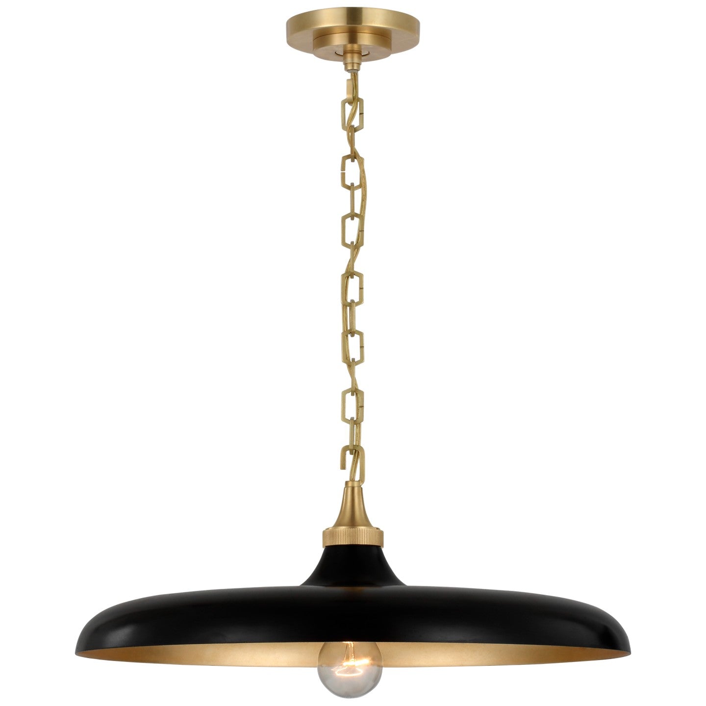 Visual Comfort Signature - TOB 5115HAB-AI - LED Pendant - Piatto - Hand-Rubbed Antique Brass