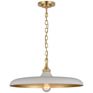 Visual Comfort Signature - TOB 5115HAB-PW - LED Pendant - Piatto - Hand-Rubbed Antique Brass