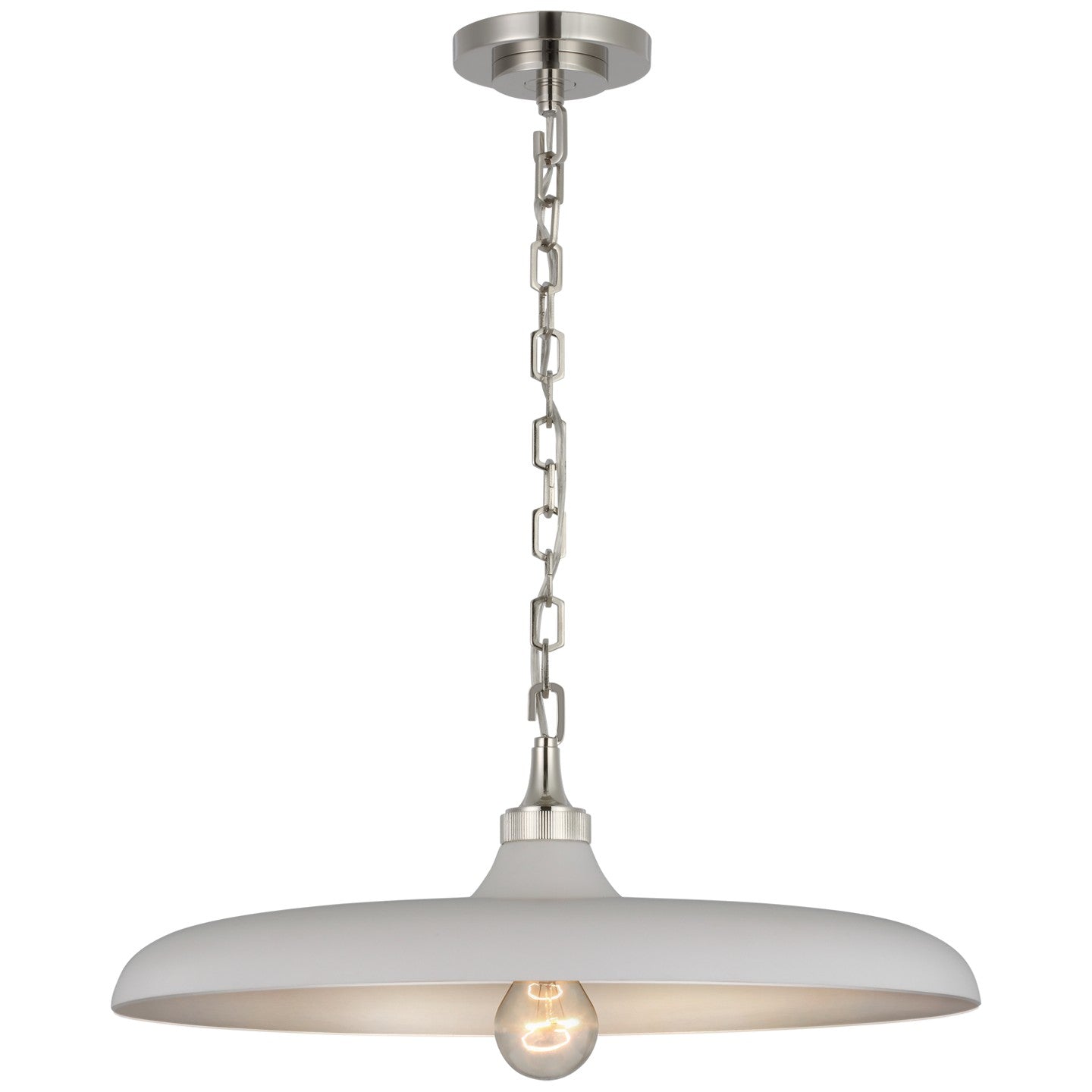 Visual Comfort Signature - TOB 5115PN-PW - LED Pendant - Piatto - Polished Nickel