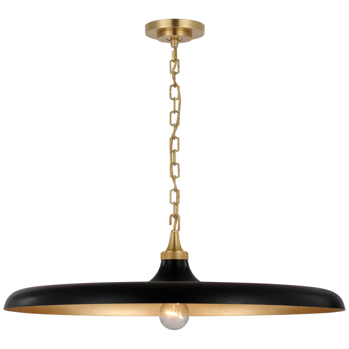 Visual Comfort Signature - TOB 5116HAB-AI - LED Pendant - Piatto - Hand-Rubbed Antique Brass