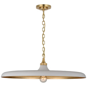 Visual Comfort Signature - TOB 5116HAB-PW - LED Pendant - Piatto - Hand-Rubbed Antique Brass