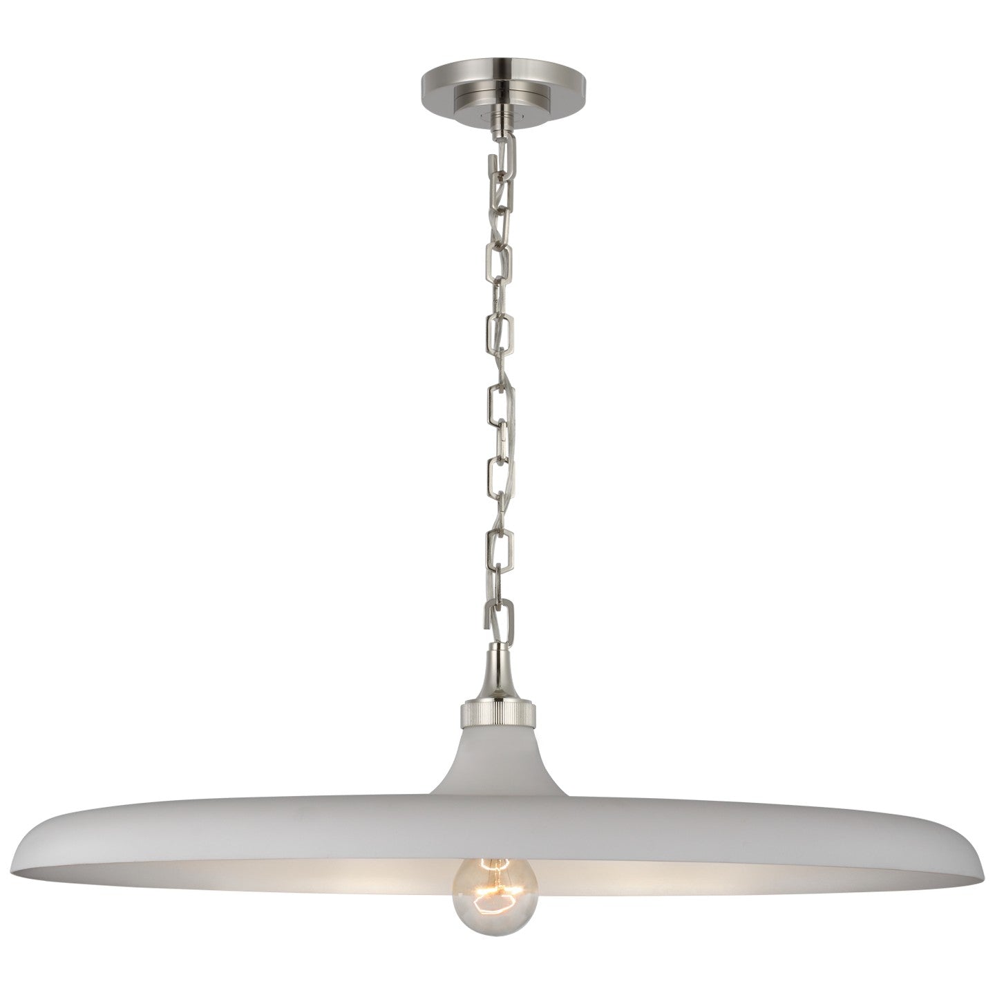 Visual Comfort Signature - TOB 5116PN-PW - LED Pendant - Piatto - Polished Nickel