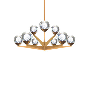 Modern Forms - PD-82027-AB - LED Chandelier - Double Bubble - Aged Brass