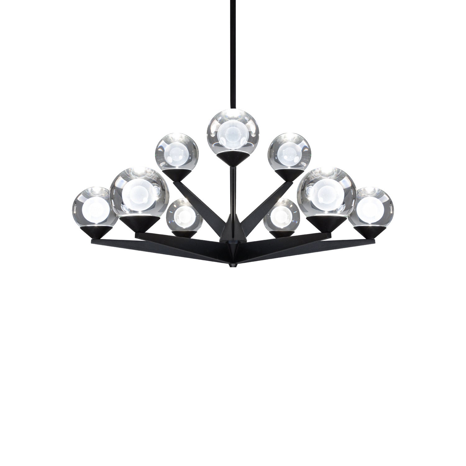 Modern Forms - PD-82027-BK - LED Chandelier - Double Bubble - Black