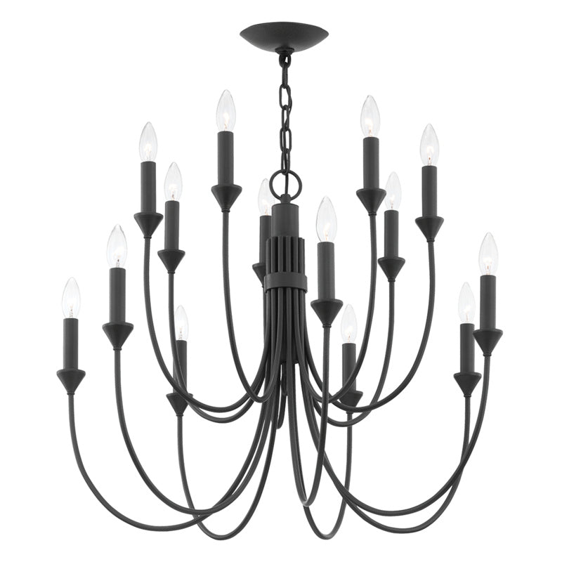 Troy Lighting - F1014-FOR - 14 Light Chandelier - Cate - Forged Iron