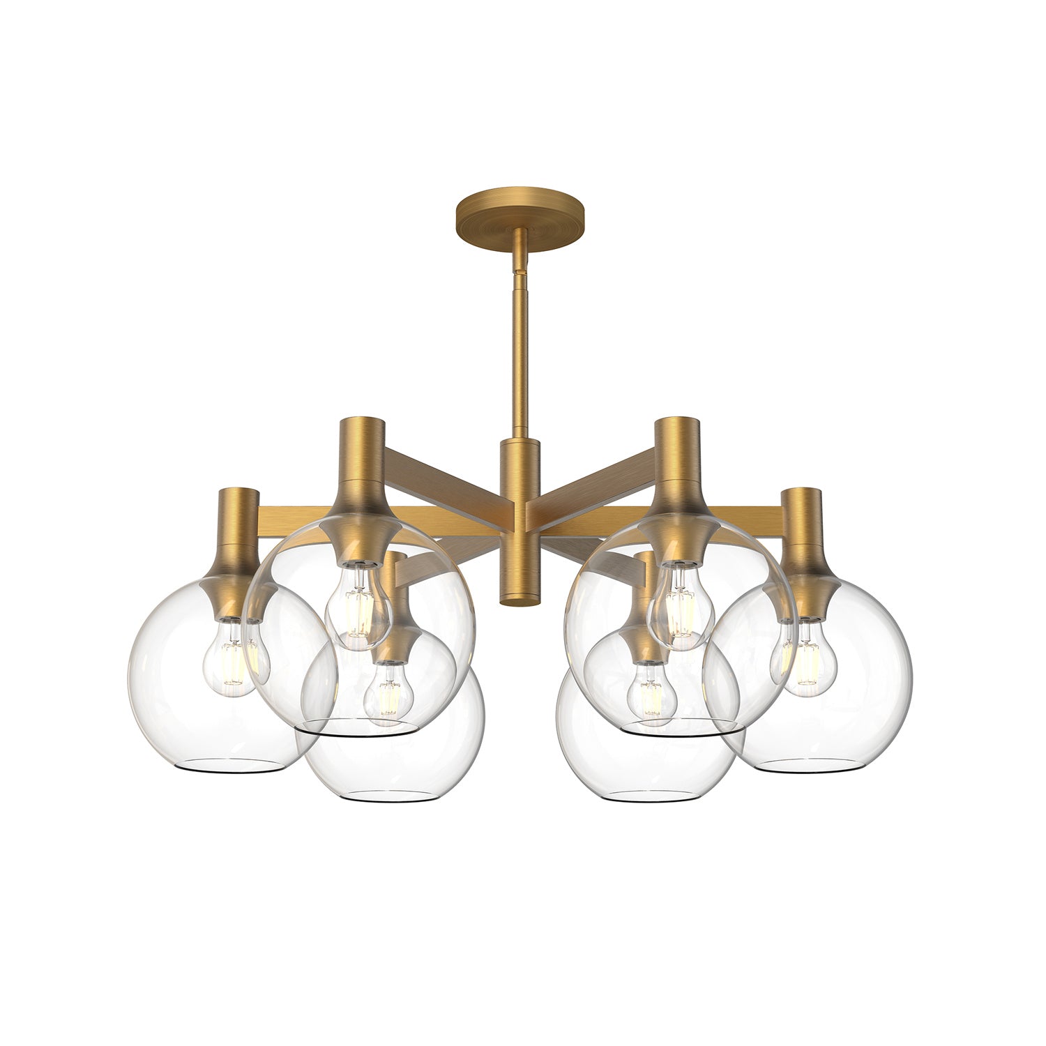 Alora - CH506230AGCL - Six Light Chandelier - Castilla - Aged Gold/Clear Glass