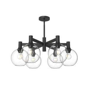 Alora - CH506230MBCL - Six Light Chandelier - Castilla - Clear Glass/Matte Black