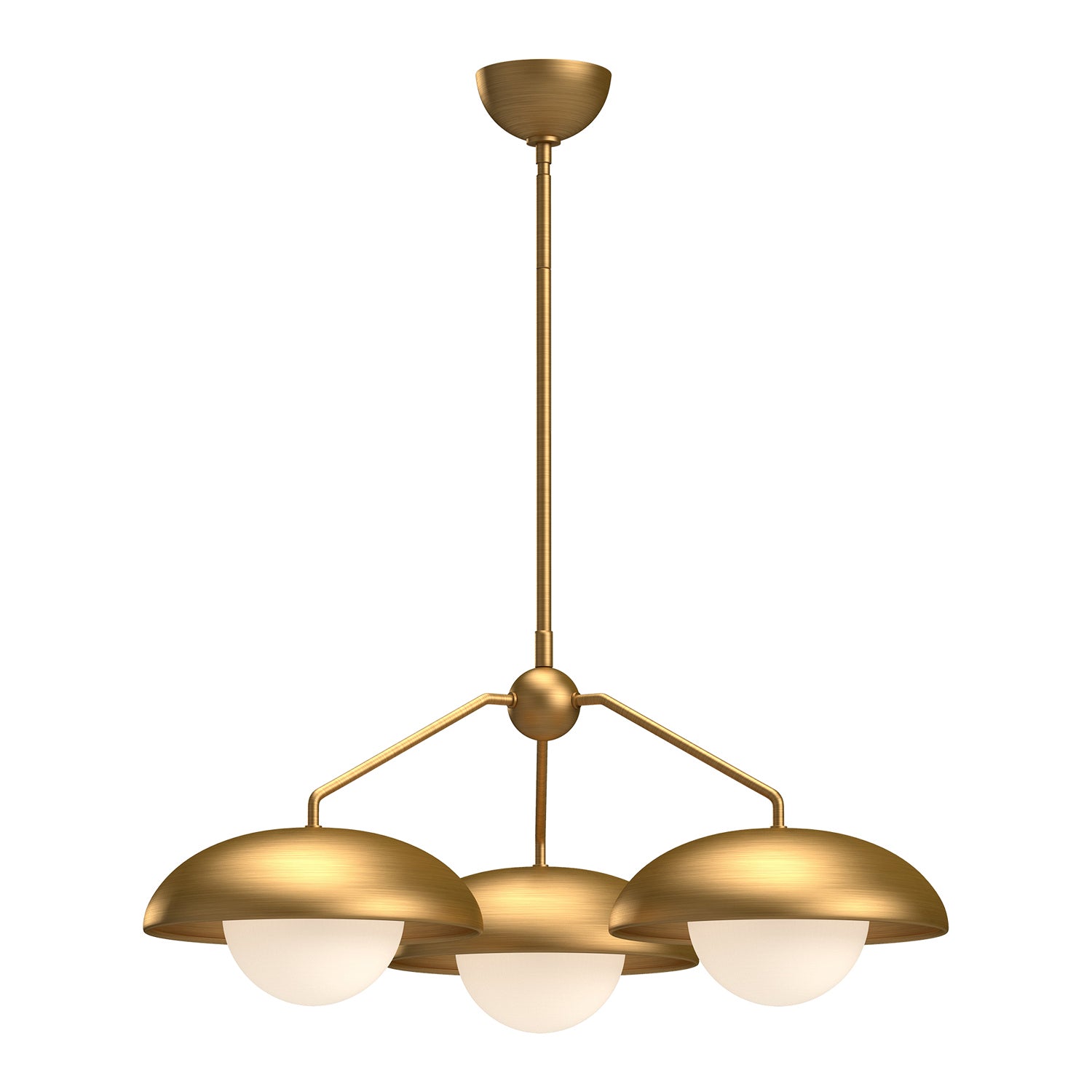 Alora - CH522328AGOP - Three Light Chandelier - Rubio - Aged Gold/Opal Matte Glass