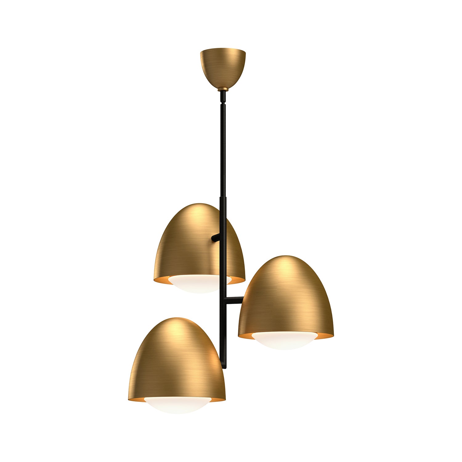 Alora - CH529024AGOP - One Light Chandelier - Kenji - Aged Gold/Opal Matte Glass