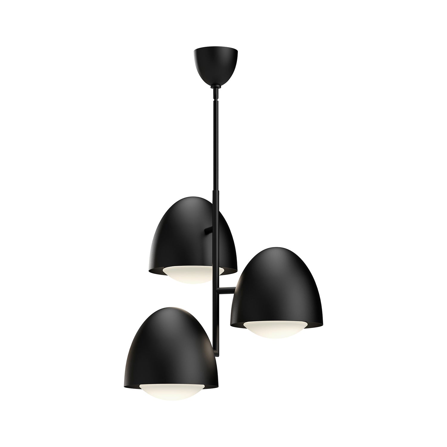 Alora - CH529024MBOP - One Light Chandelier - Kenji - Matte Black/Opal Matte Glass