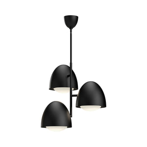 Alora - CH529024MBOP - One Light Chandelier - Kenji - Matte Black/Opal Matte Glass