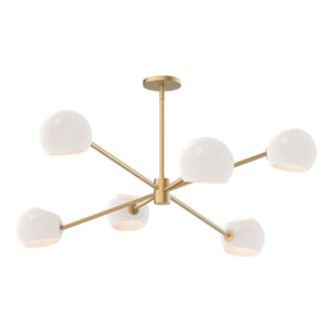 Alora - CH548637BGOP - Six Light Chandelier - Willow - Brushed Gold/Opal Matte Glass