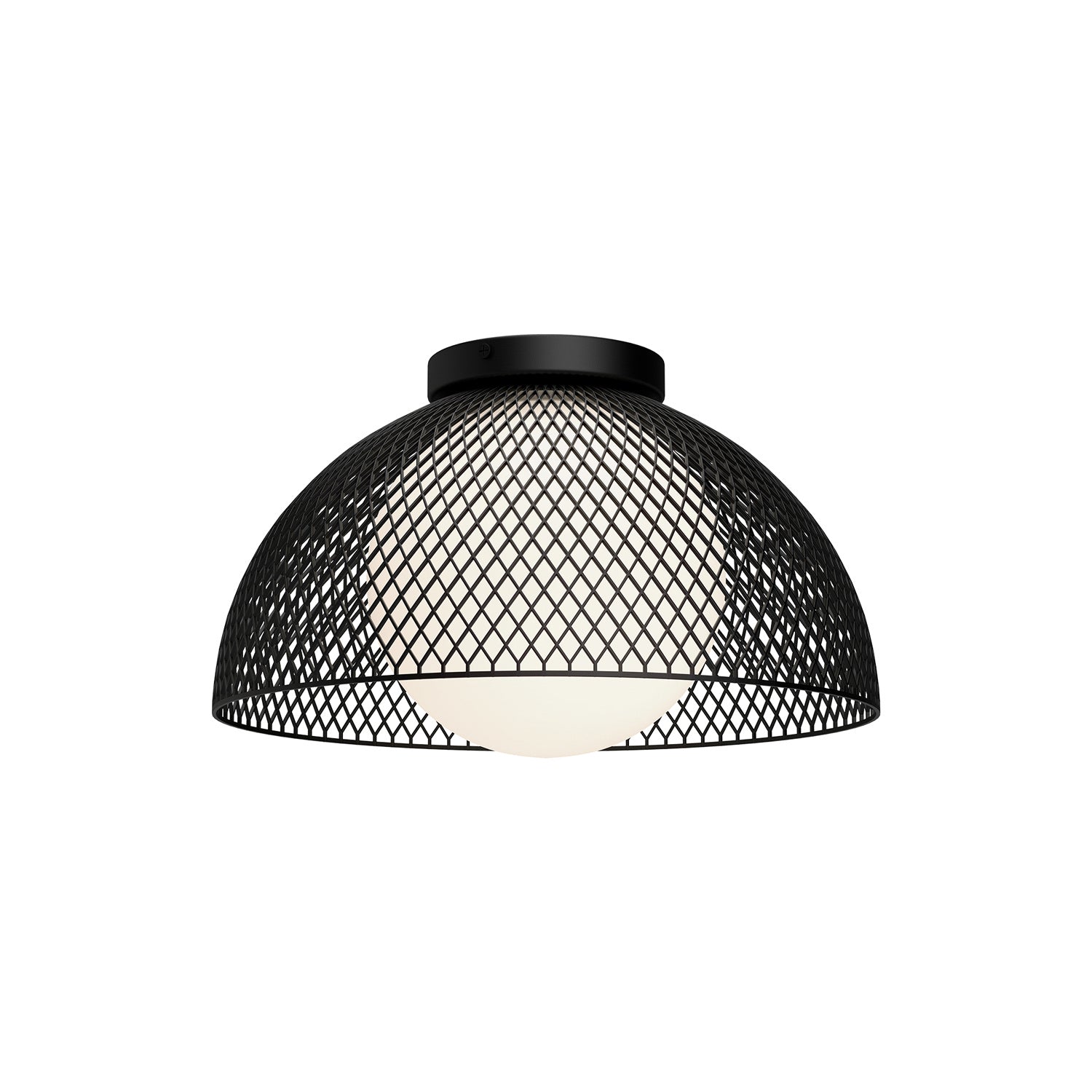 Alora - FM402513MBOP - One Light Flush Mount - Haven - Matte Black/Opal Matte Glass