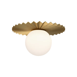 Alora - FM501212BGOP - One Light Flush Mount - Plume - Brushed Gold/Opal Matte Glass