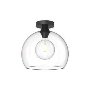 Alora - FM506312MBCL - One Light Flush Mount - Castilla - Clear Glass/Matte Black