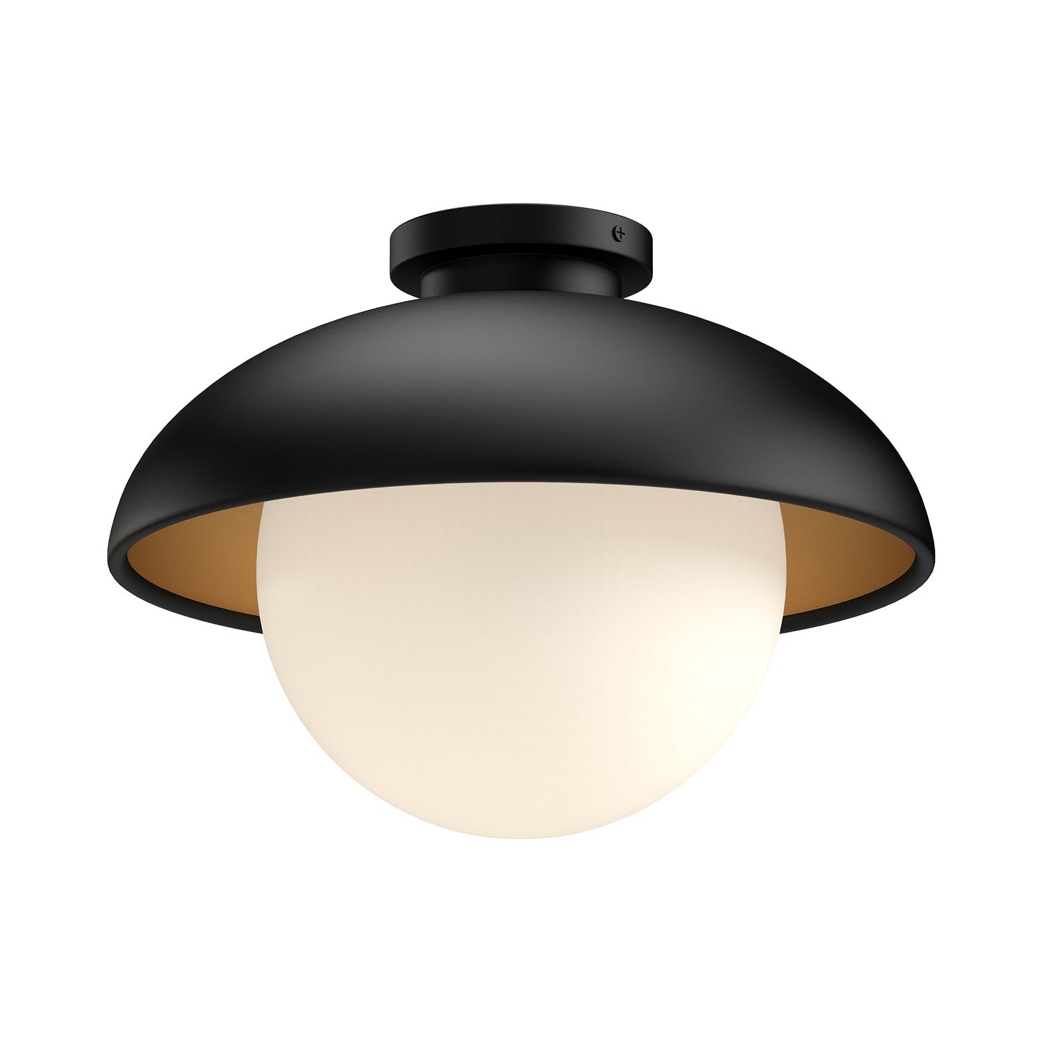 Alora - FM522012MBOP - One Light Flush Mount - Rubio - Matte Black/Opal Matte Glass