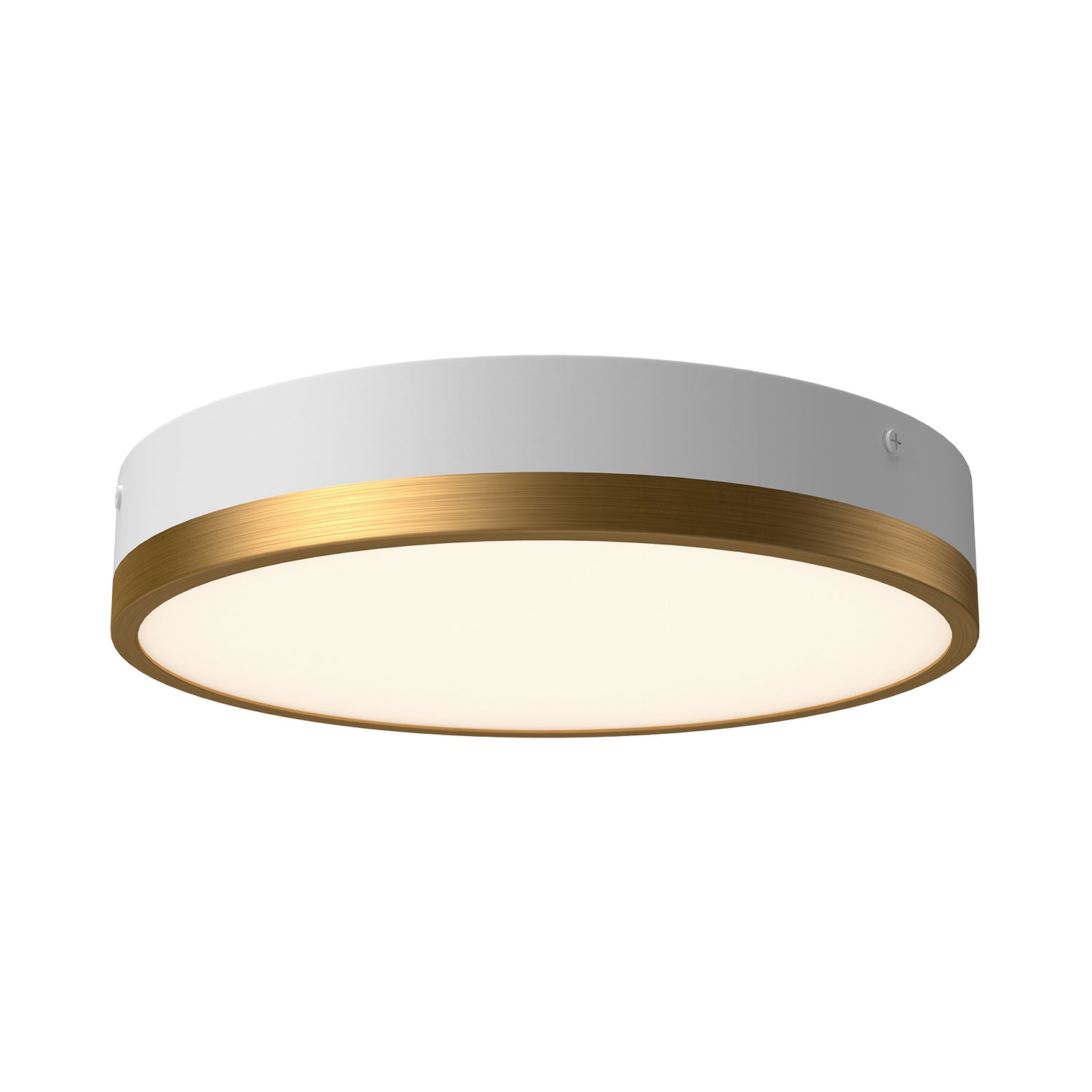 Alora - FM554211AGWH - LED Flush Mount - Adelaide - Aged Gold/White