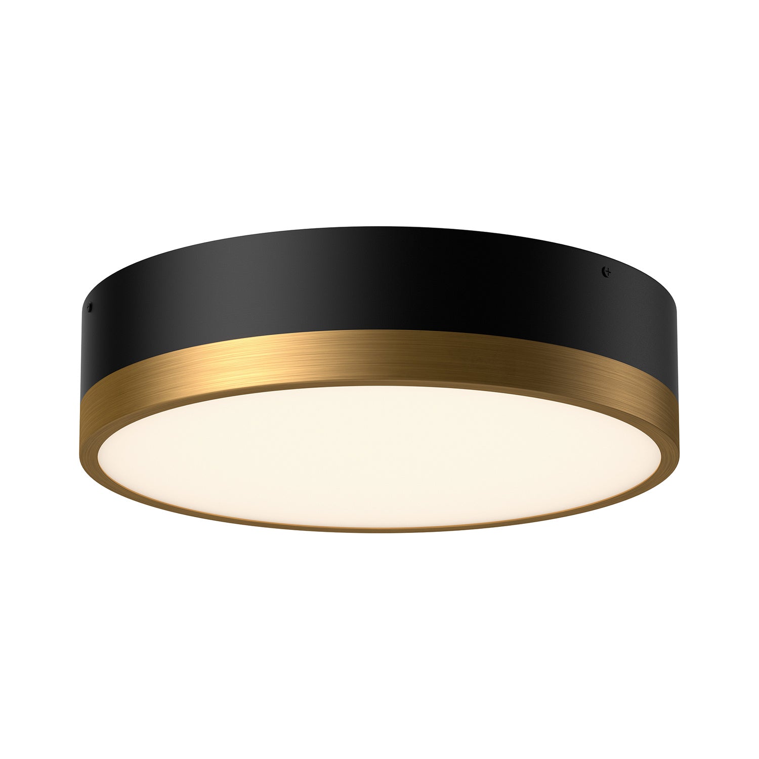 Alora - FM556216AGMB - Three Light Flush Mount - Brisbane - Aged Gold/Matte Black