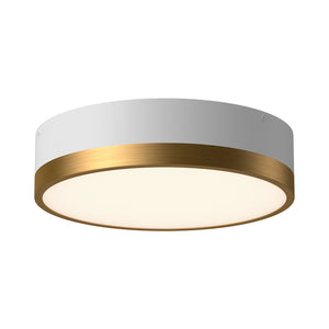 Alora - FM556216AGWH - Three Light Flush Mount - Brisbane - Aged Gold/White