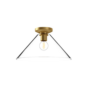 Alora - FM570314BGCL - One Light Flush Mount - Salem - Brushed Gold/Clear Glass