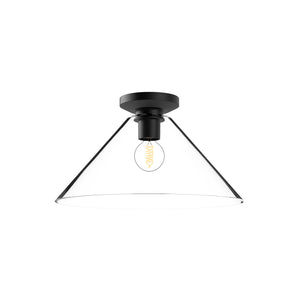 Alora - FM570314MBCL - One Light Flush Mount - Salem - Clear Glass/Matte Black