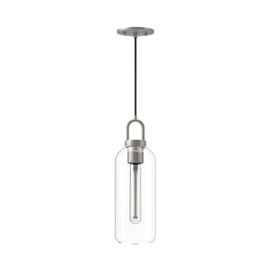 Alora - PD401505BNCL - One Light Pendant - Soji - Brushed Nickel/Clear Glass