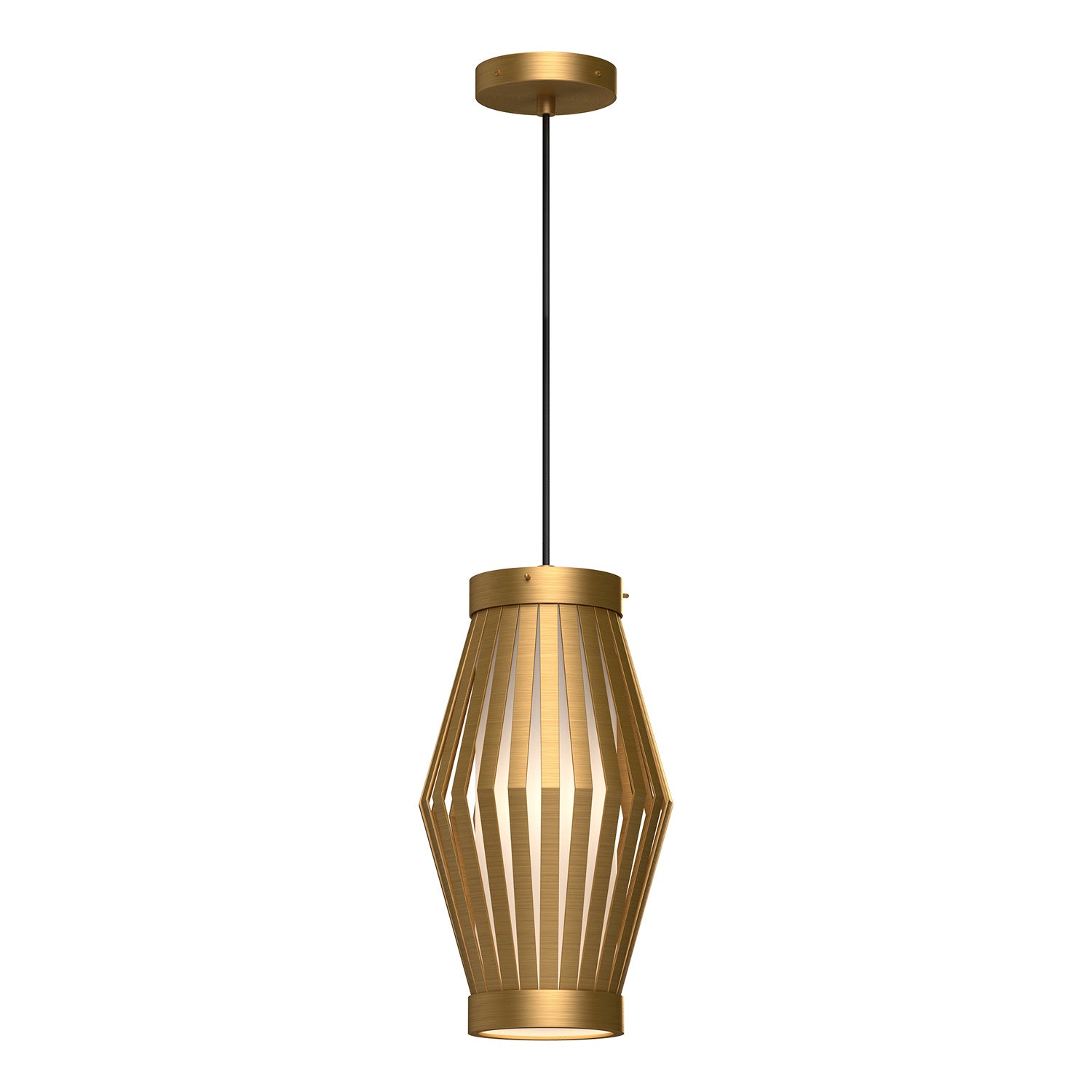 Alora - PD434509AGOP - One Light Pendant - Hana - Aged Gold/Opal Matte Glass