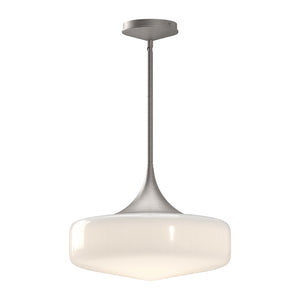 Alora - PD440814BNGO - One Light Pendant - Lincoln - Brushed Nickel/Glossy Opal Glass