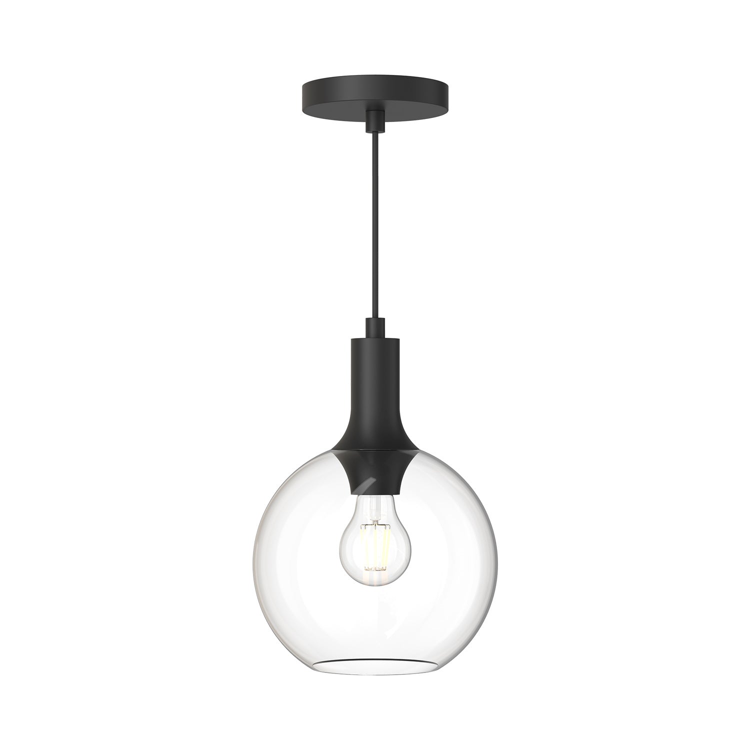 Alora - PD506108MBCL - One Light Pendant - Castilla - Clear Glass/Matte Black