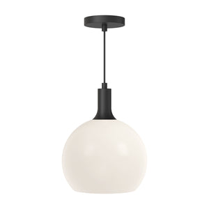 Alora - PD506210MBOP - One Light Pendant - Castilla - Matte Black/Opal Matte Glass