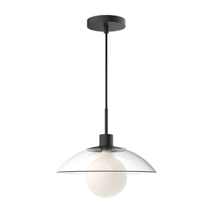 Alora - PD517112MBCL - One Light Pendant - Francesca - Clear Glass/Matte Black