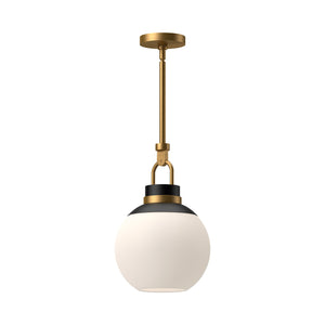 Alora - PD520512AGOP - One Light Pendant - Copperfield - Aged Gold/Opal Matte Glass