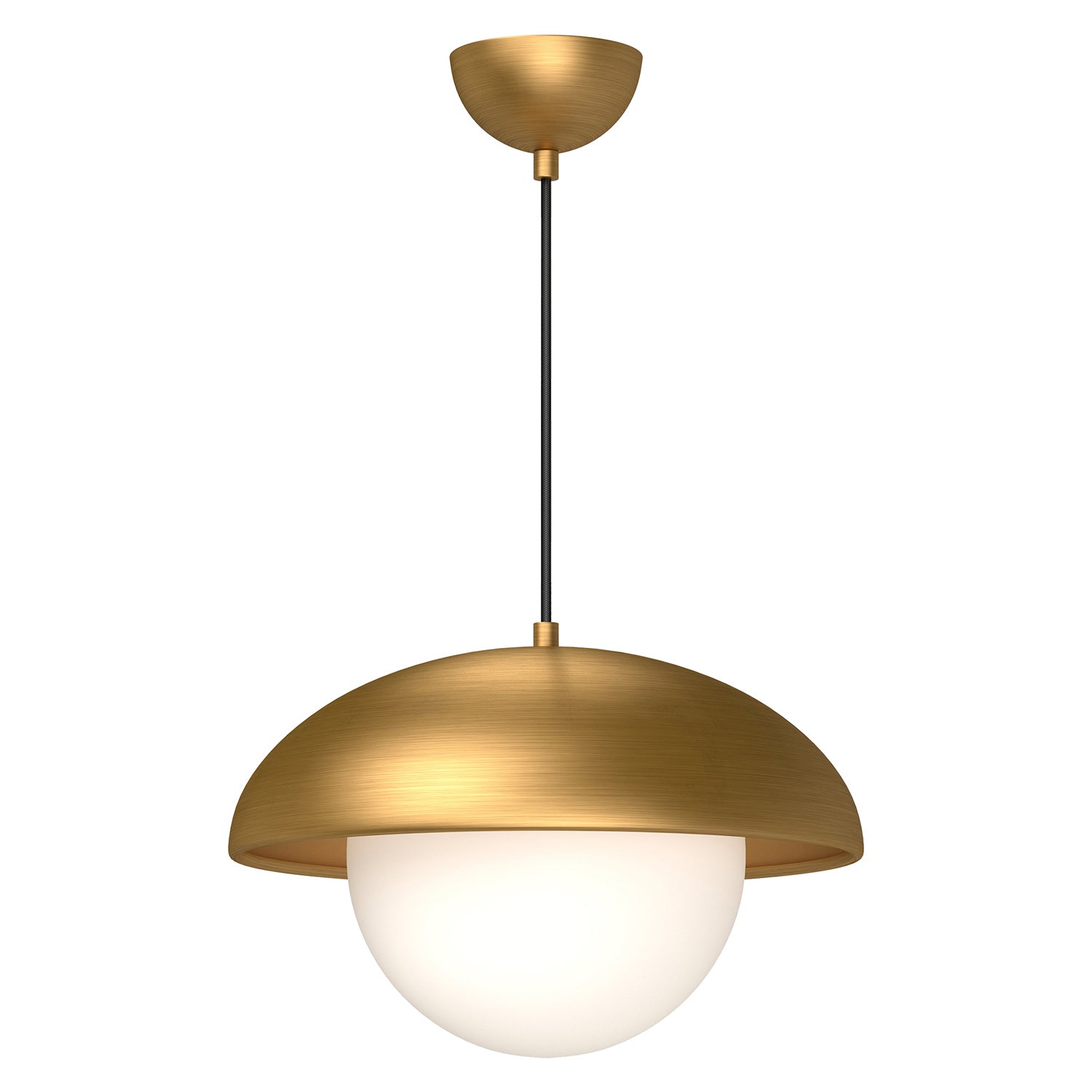 Alora - PD522016AGOP - One Light Pendant - Rubio - Aged Gold/Opal Matte Glass