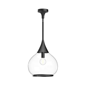 Alora - PD524214MBCL - One Light Pendant - Hazel - Clear Glass/Matte Black