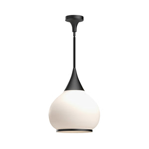 Alora - PD524214MBOP - One Light Pendant - Hazel - Matte Black/Opal Matte Glass