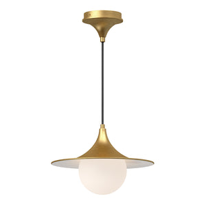 Alora - PD525113BGOP - One Light Pendant - Fuji - Brushed Gold/Opal Matte Glass