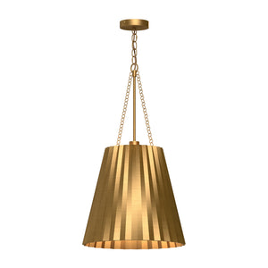 Alora - PD528116AG - One Light Pendant - Plisse - Aged Gold